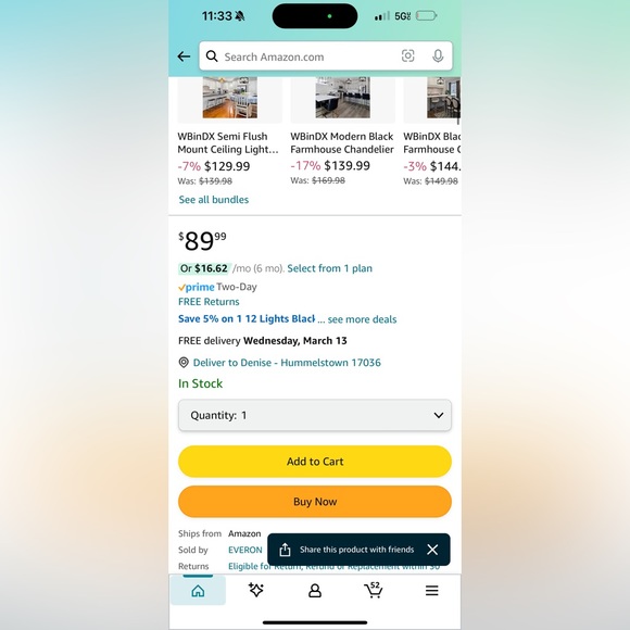 Farmhouse Antique Style Light Home Decor Kitchen Bathroom Light Black New Unused - Picture 5 of 11
